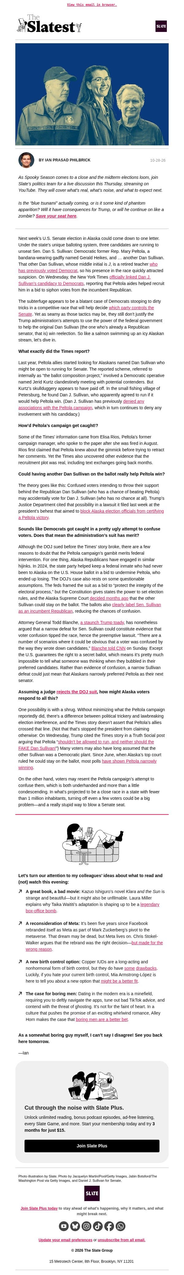 WTF is going on in Alaska? email from Slate screenshot