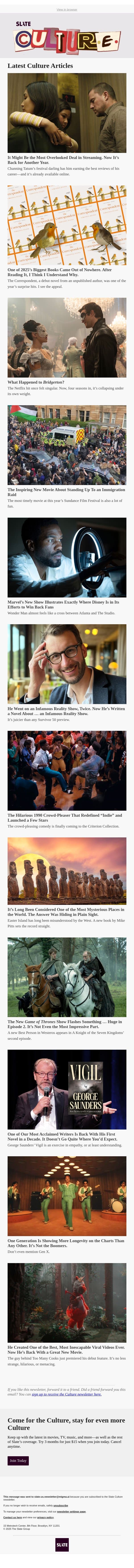 It Might Be the Most Overlooked Deal in Streaming. Now It’s Back for Another Year. email from Slate screenshot
