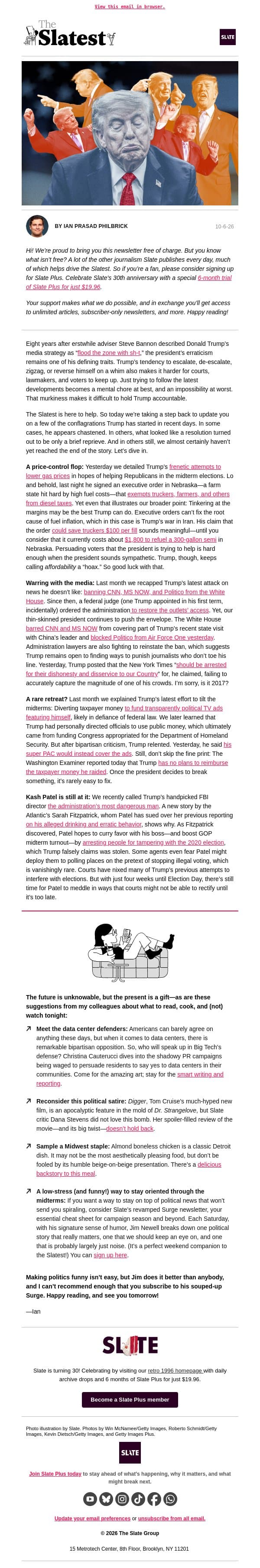 Today we’re trying something a little different email from Slate screenshot