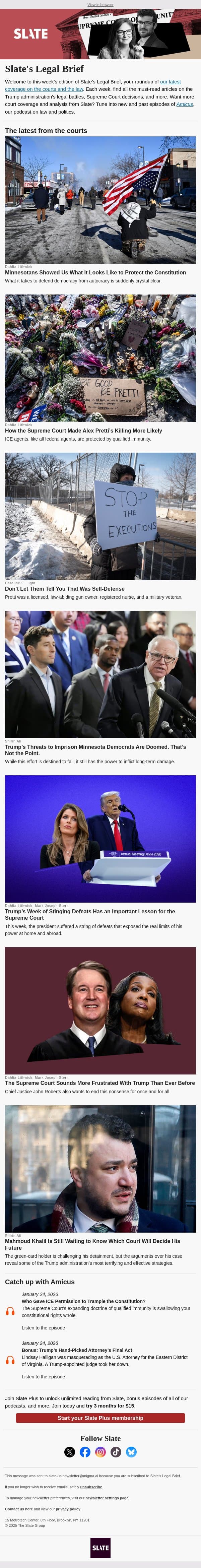 Minnesotans showed us what it looks like to protect the Constitution email from Slate screenshot