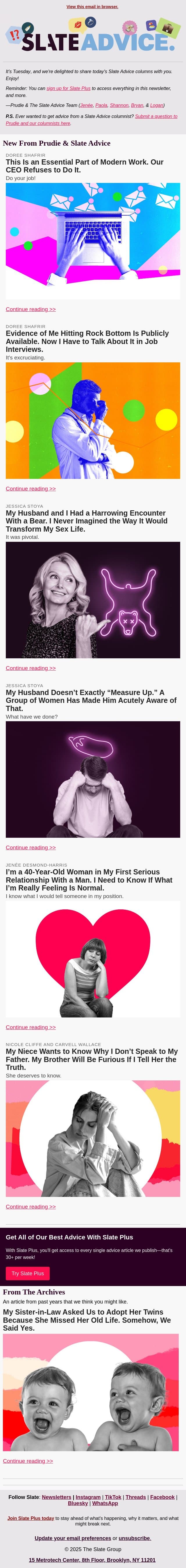 This Is an Essential Part of Modern Work. Our CEO Refuses to Do It. email from Slate screenshot