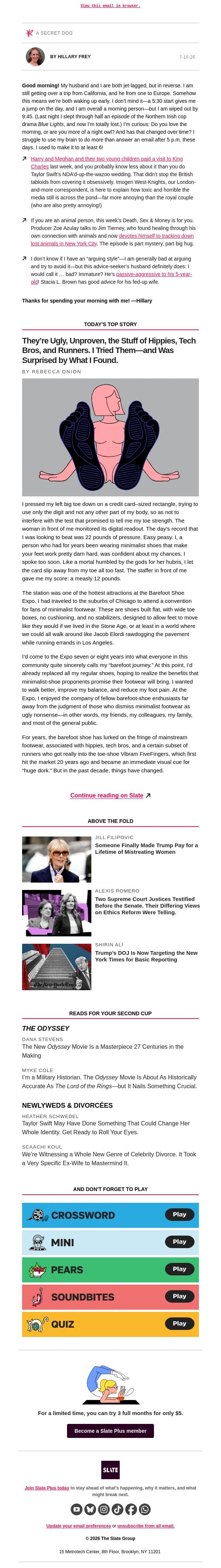 When visiting Grandpa is tabloid fodder email from Slate screenshot