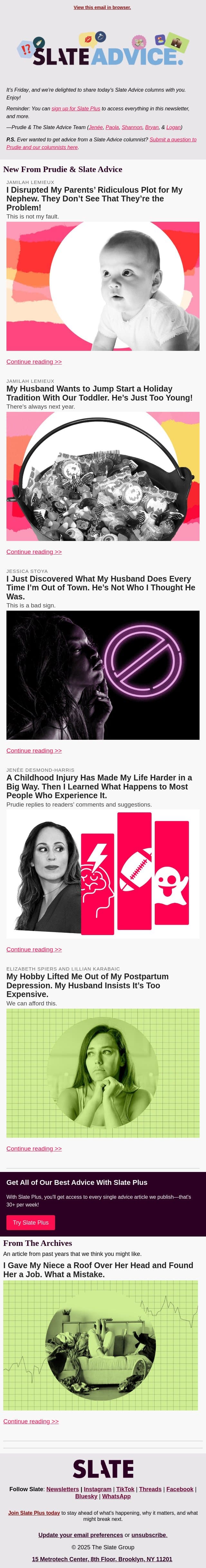 I Disrupted My Parents’ Ridiculous Plot for My Nephew. They Don’t See That They’re the Problem! email from Slate screenshot