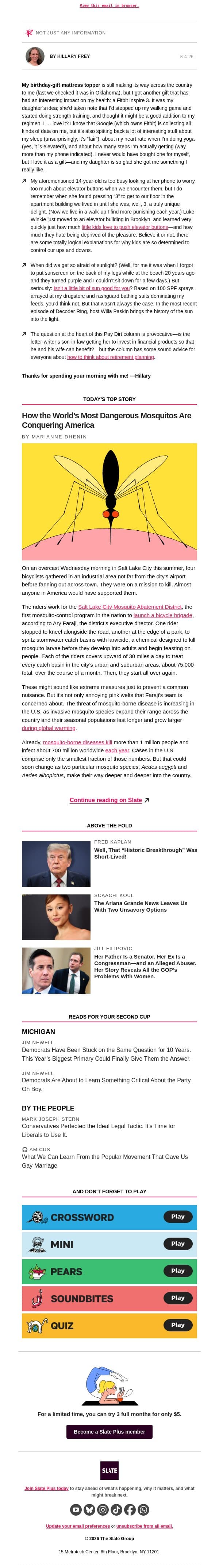 I love my new fitness tracker email from Slate screenshot
