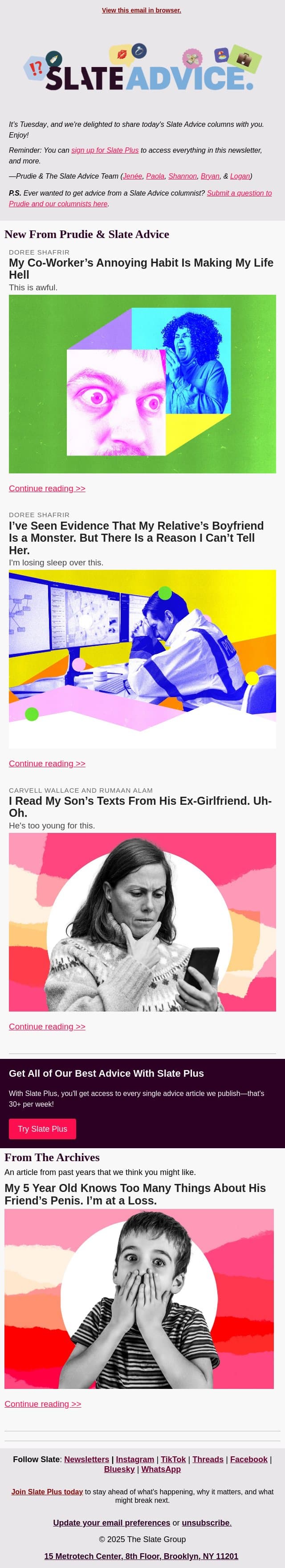 My Co-Worker’s Annoying Habit Is Making My Life Hell email from Slate screenshot