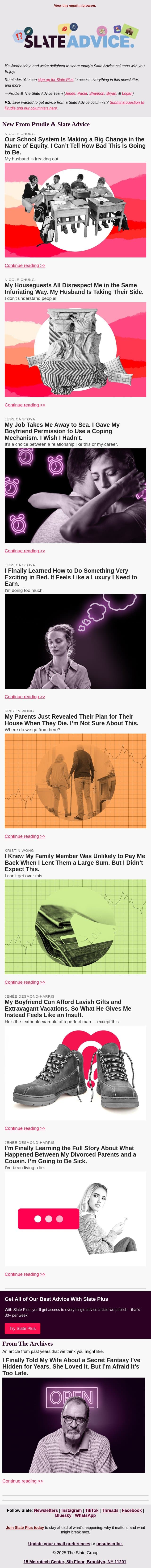 Our School System Is Making a Big Change in the Name of Equity. I Can’t Tell How Bad This Is Going to Be. email from Slate screenshot