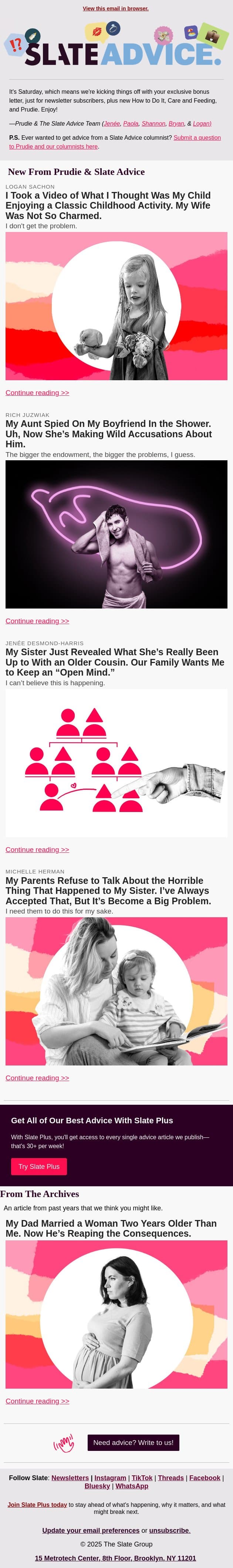 I Took a Video of What I Thought Was My Child Enjoying a Classic Childhood Activity. My Wife Was Not So Charmed. email from Slate screenshot
