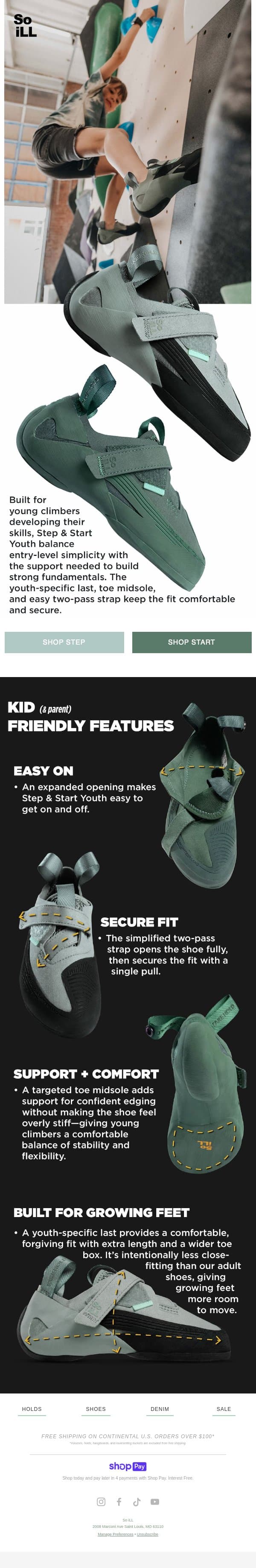 Step & Start just got a BIG (...or small?) upgrade... email from So iLL screenshot