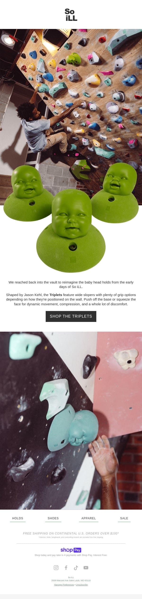 Meet the Triplets. email from So iLL screenshot
