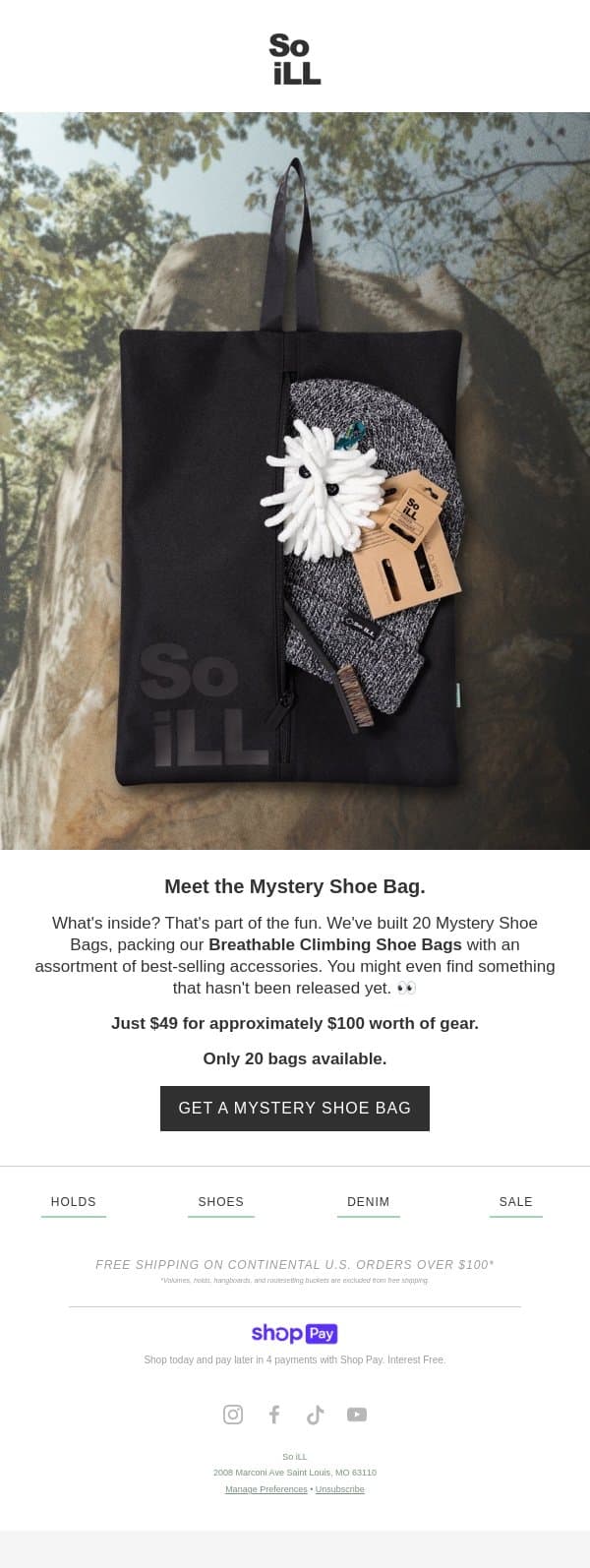 A little risk. A big reward. email from So iLL screenshot