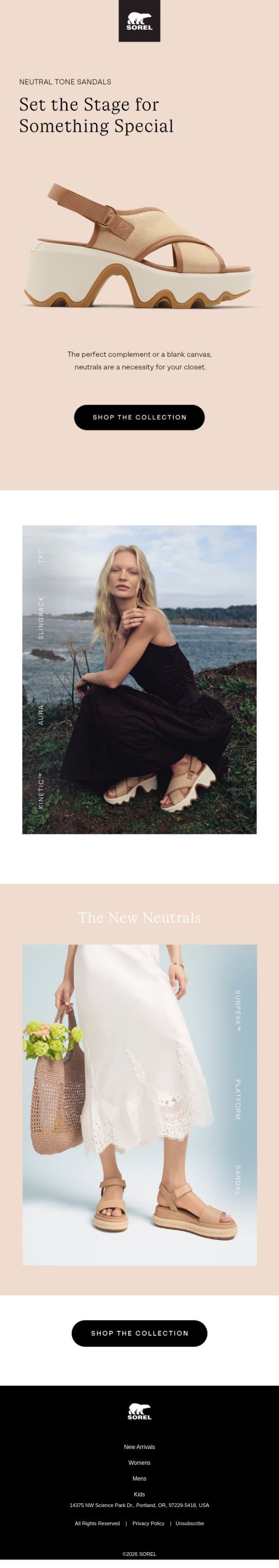 Neutrals Not to be Overlooked email from Sorel screenshot