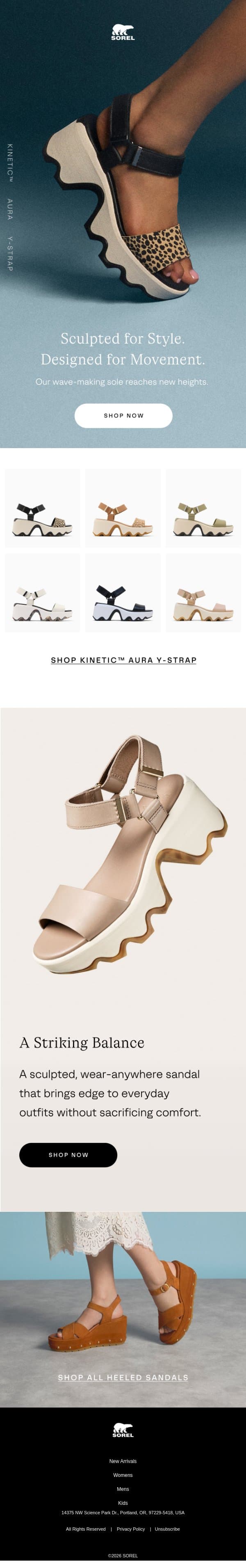 Put the Kinetic In Motion email from Sorel screenshot