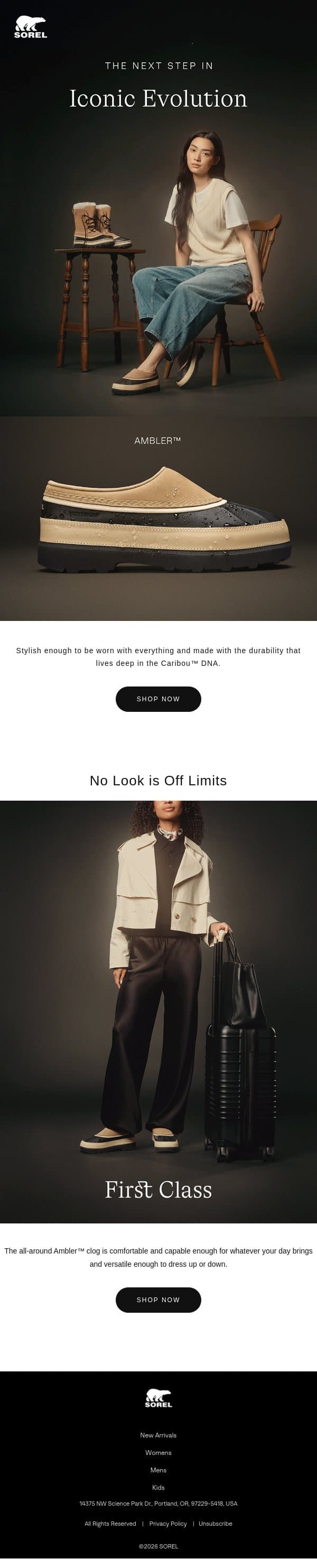 Introducing The Ambler™ email from Sorel screenshot