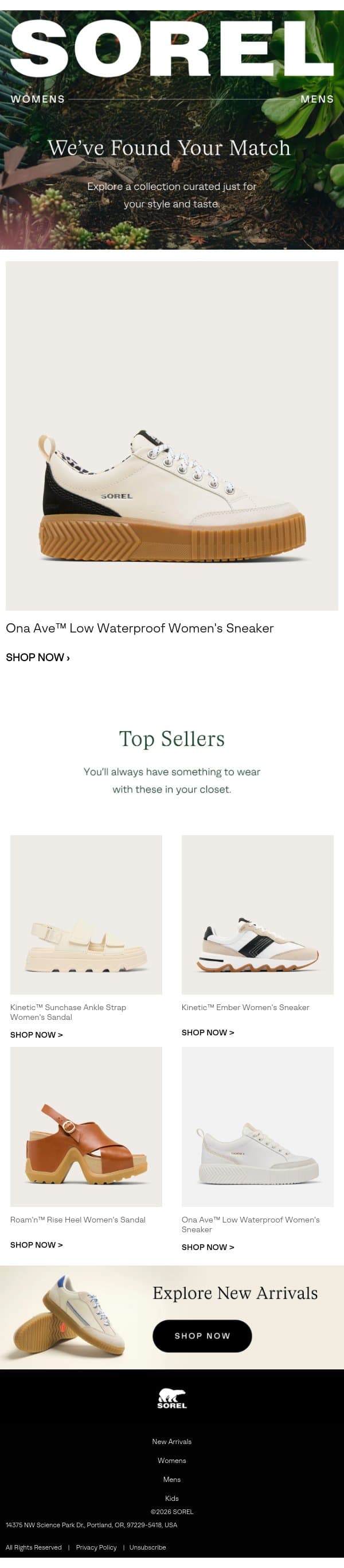 We think you’d love these email from Sorel screenshot