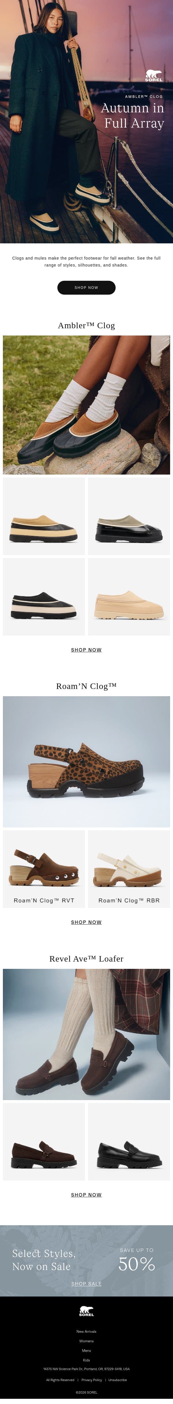 Capture the Colors of Fall email from Sorel screenshot