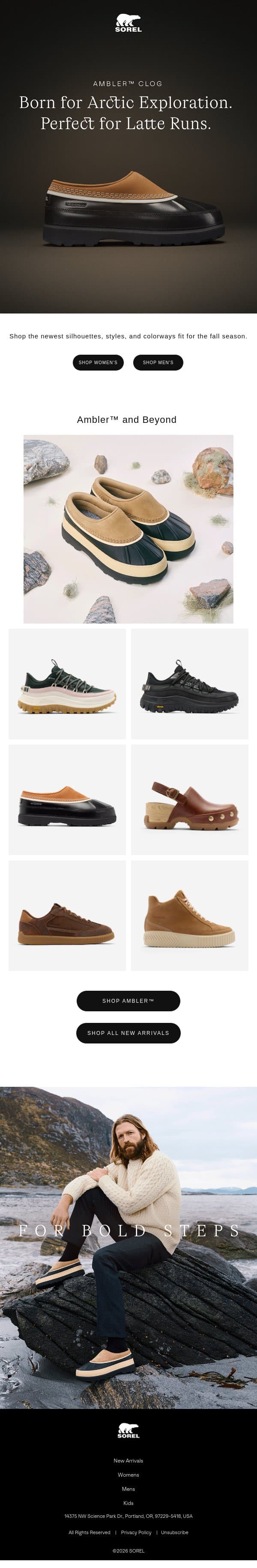 The Ambler™ Has Arrived email from Sorel screenshot