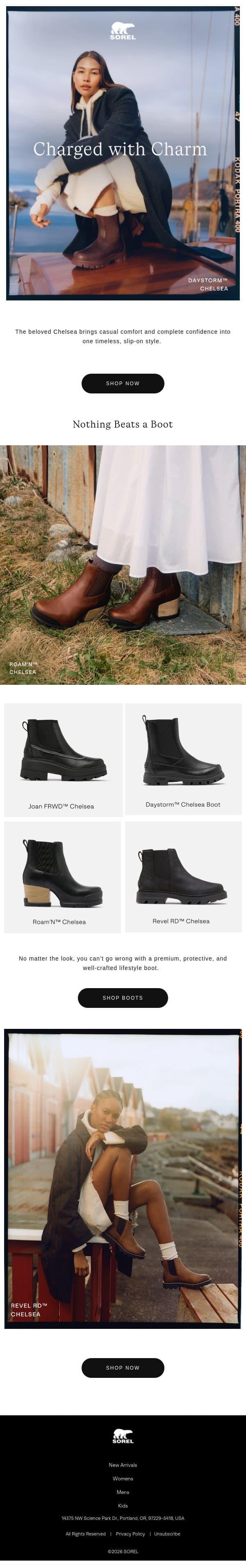 Boots Made to Live In email from Sorel screenshot