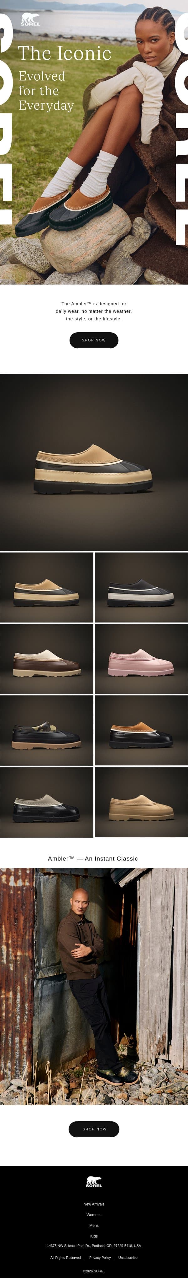 All Things Ambler™ email from Sorel screenshot