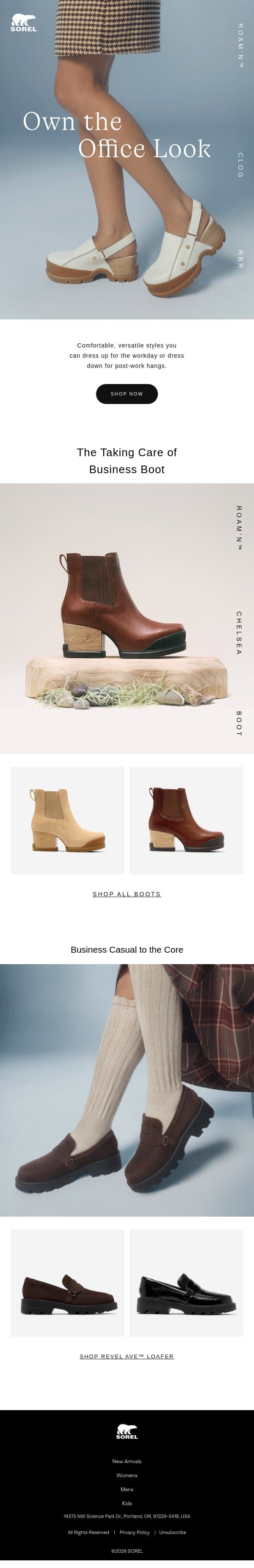 Made for the 9-5 and Beyond email from Sorel screenshot