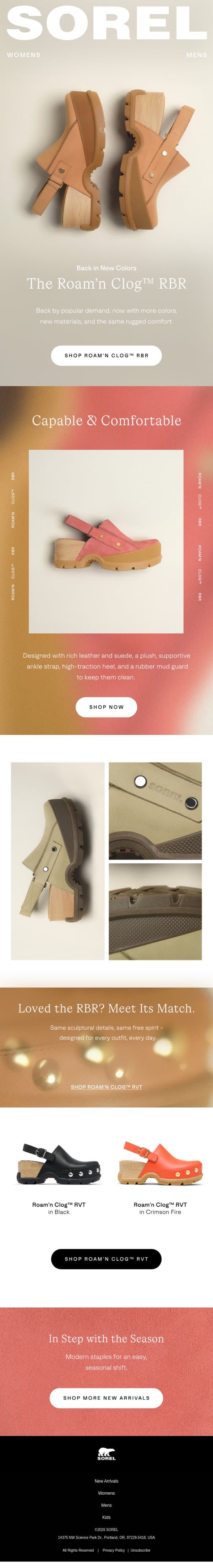 You Loved It. A Lot. email from Sorel screenshot