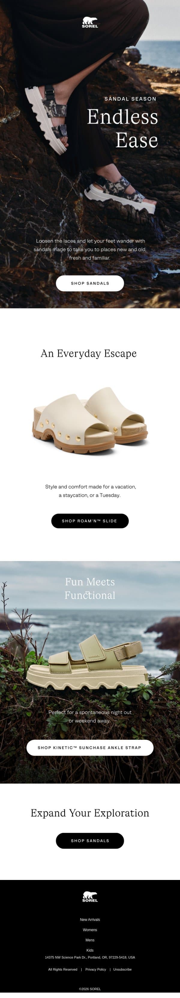 Statement Styles With Standout Comfort email from Sorel screenshot