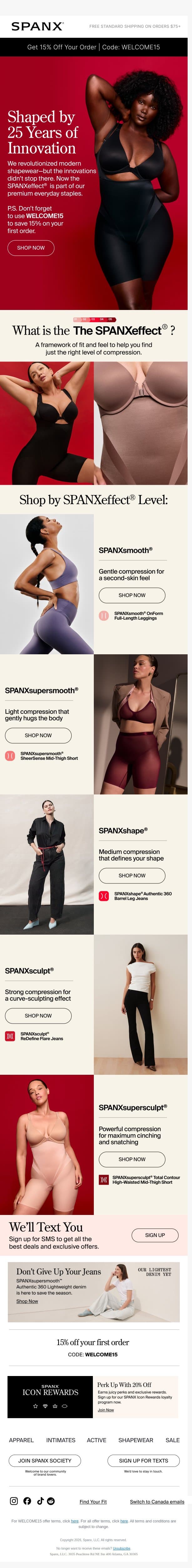 The SPANXeffect® has you covered email from Spanx screenshot