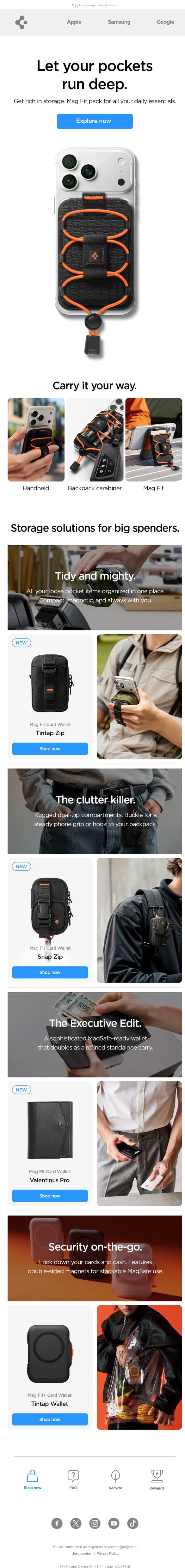 NEW: Tiefit Card Holder email from Spigen screenshot