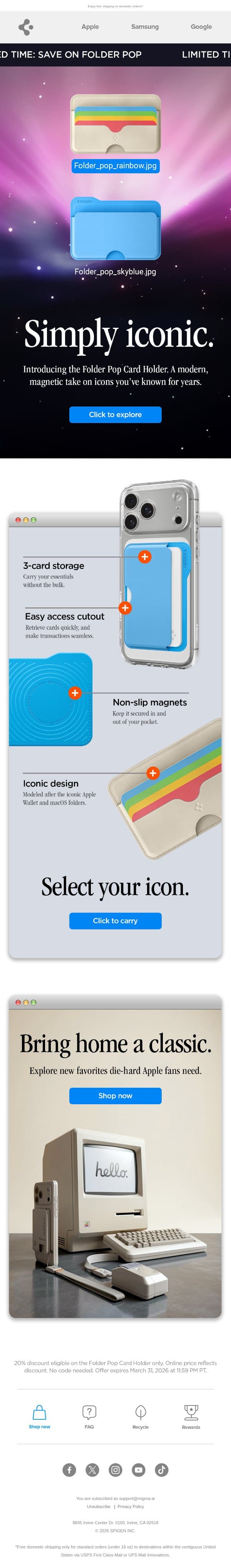 ⚠️ New Folder detected. email from Spigen screenshot