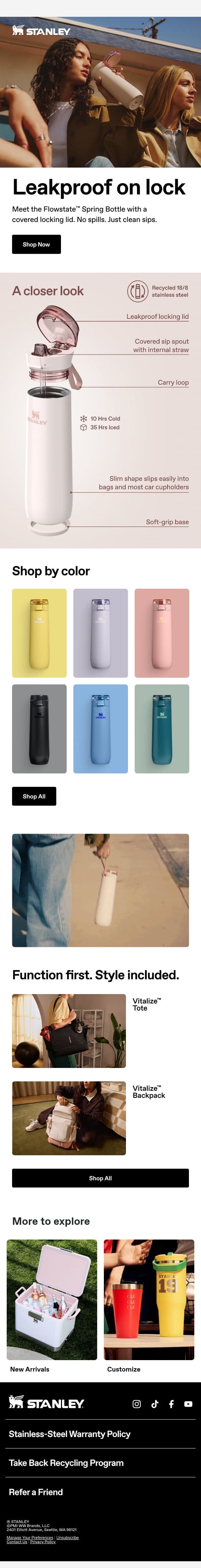 Carry Without Caution email from Stanley screenshot