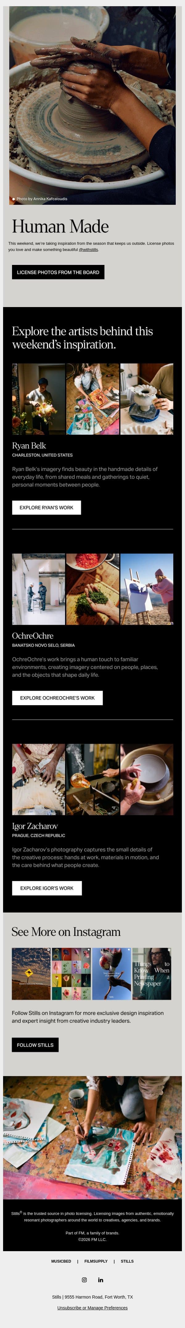 weekend inspo: human made email from Stills screenshot