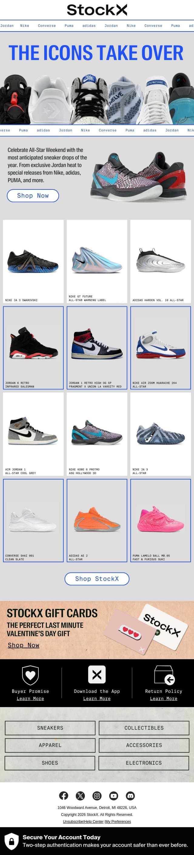 The Season’s Most Anticipated email from StockX screenshot