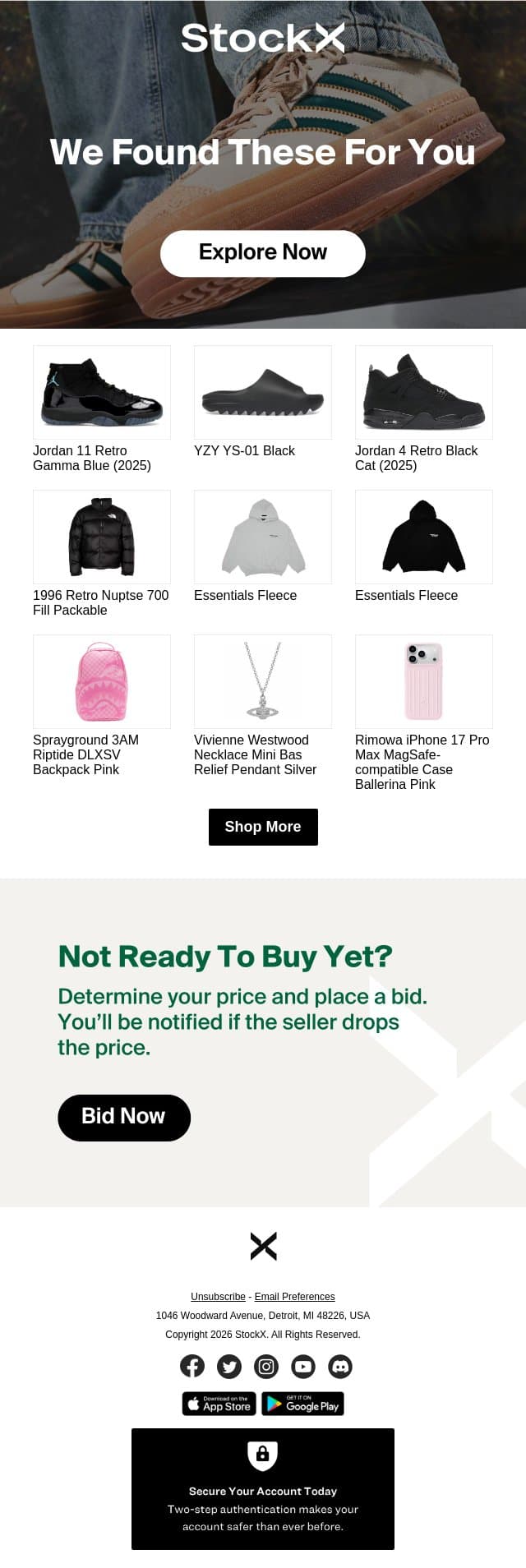 We Picked These for You... email from StockX screenshot