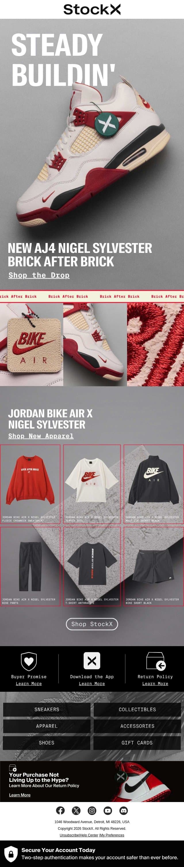 New Brick After Brick 🧱 email from StockX screenshot