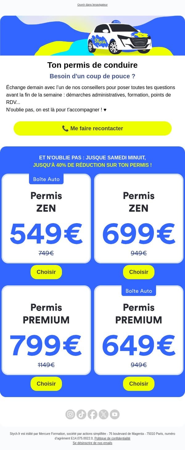 ✍🏻 On te rappelle demain labibdi ? email from Stych screenshot