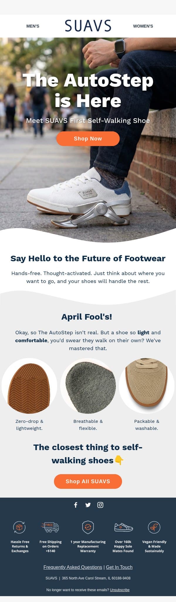 Say Hello to the Autostep 🚶 email from SUAVS screenshot