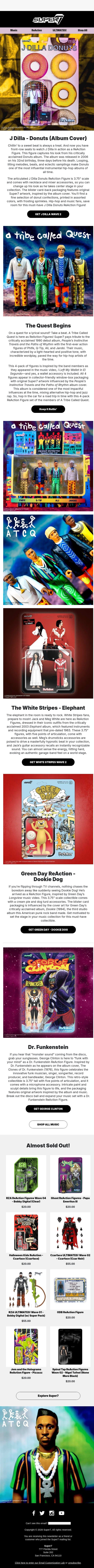 Chillin' To A Sweet Beat is Always a Treat 🍩 email from Super7 screenshot