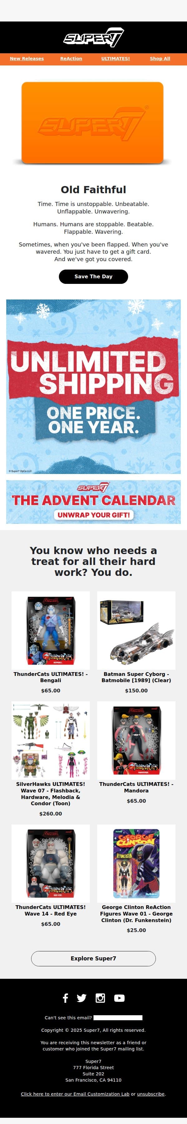 UHOH email from Super7 screenshot