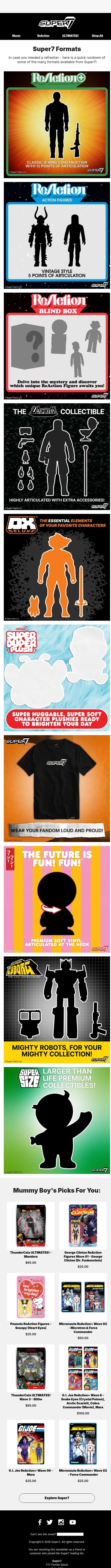 Format Check. email from Super7 screenshot