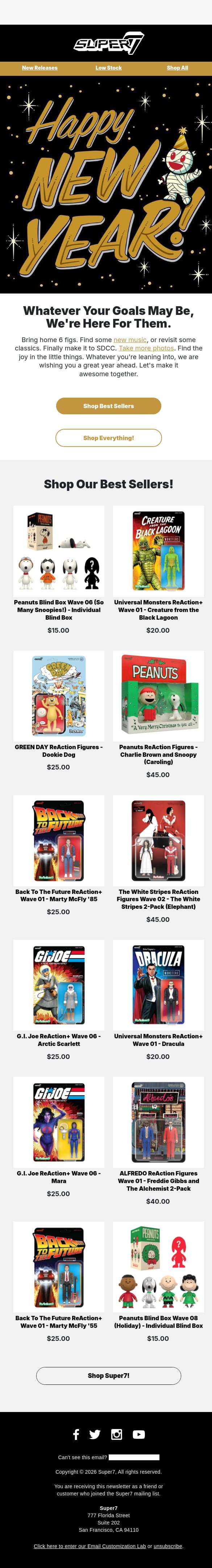 This year's resolution: bring home 6 figures a month email from Super7 screenshot