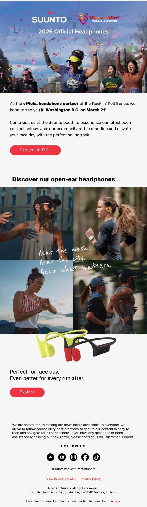 🎧 Running This Weekend? email from Suunto screenshot