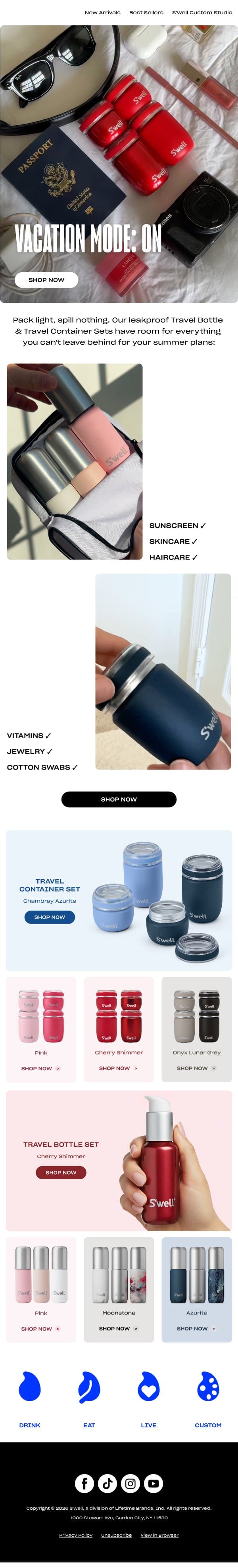 Summer Plans Coming Up? Skip The Stress & Pack These email from S'well screenshot