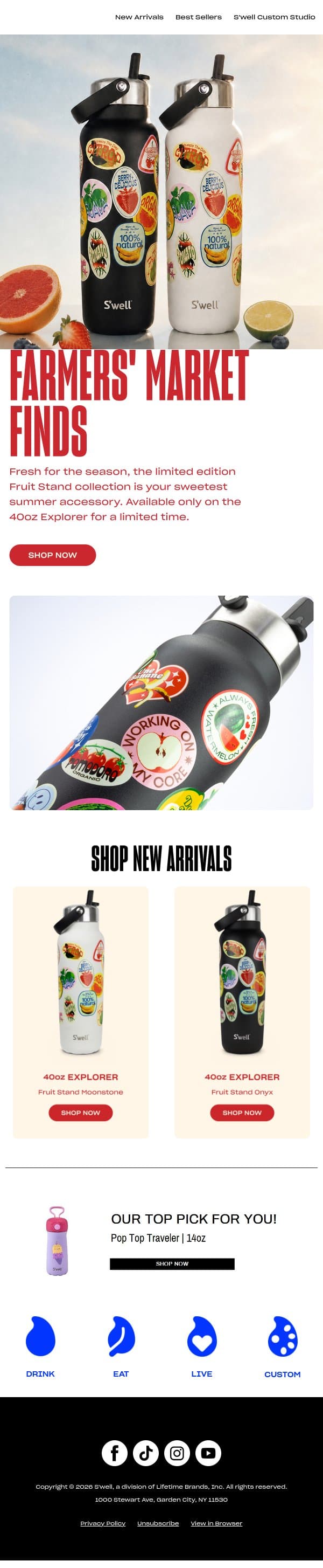 Missed It? Shop Fruit Stand Before It Sells Out email from S'well screenshot
