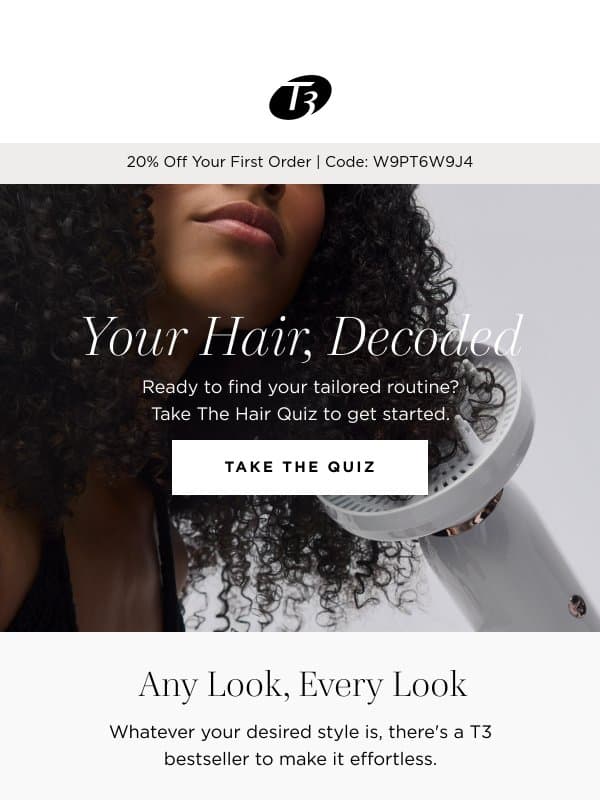 20% Off Won't Last Forever. email from T3
