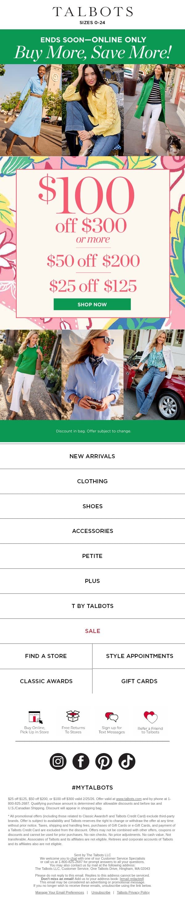 💰 OPEN to see how much you’ll SAVE! email from Talbots screenshot