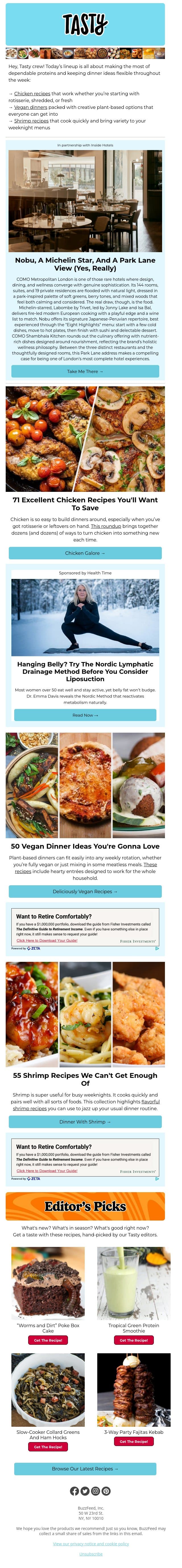 Our 71 best chicken recipes for dinner email from Tasty screenshot