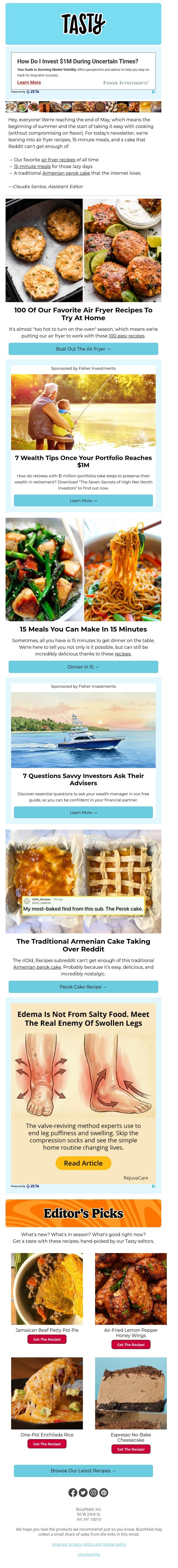 Put your air fryer to work this week email from Tasty screenshot