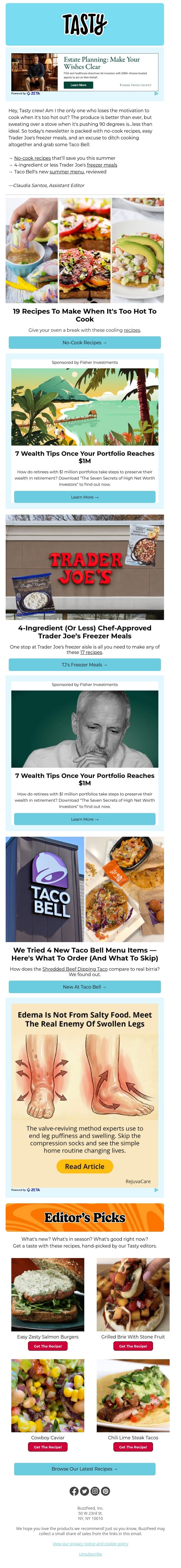 Your oven is officially on vacation email from Tasty screenshot
