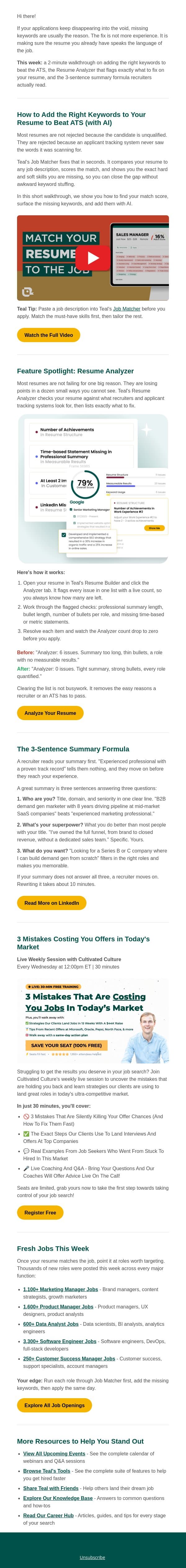 Stop Getting Filtered email from Teal screenshot
