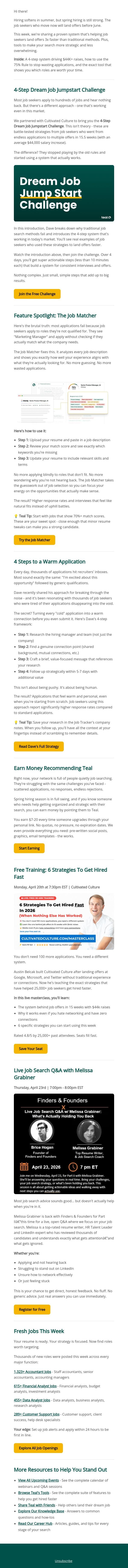 Apply Smarter Now email from Teal screenshot