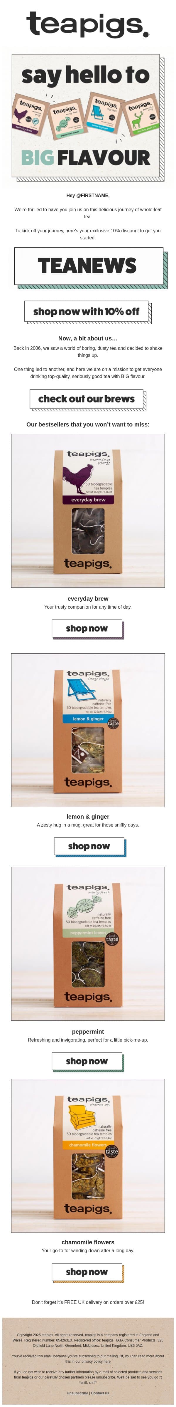 Your cupboard called… It needs better tea 📞 email from Teapigs screenshot
